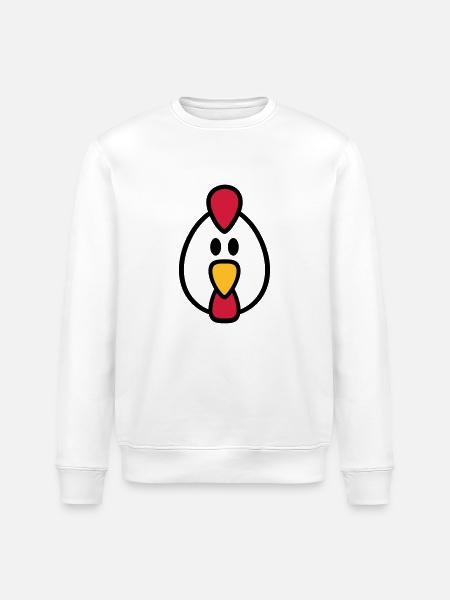 Chicken - Stanley/Stella ROLLER Unisex Organic Sweatshirt - white