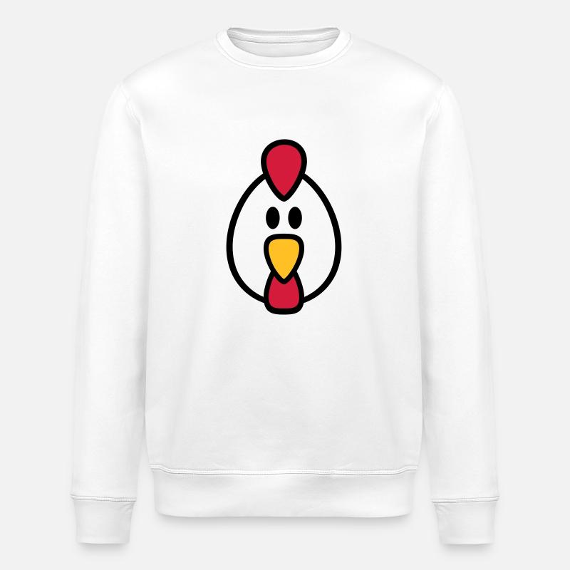 Huhn - Stanley/Stella Unisex Bio-Sweatshirt ROLLER - Weiß