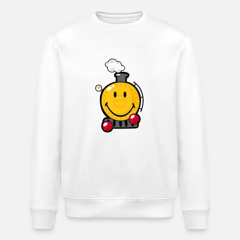 Smiley Train - Stanley/Stella Unisex Bio-Sweatshirt ROLLER - Weiß