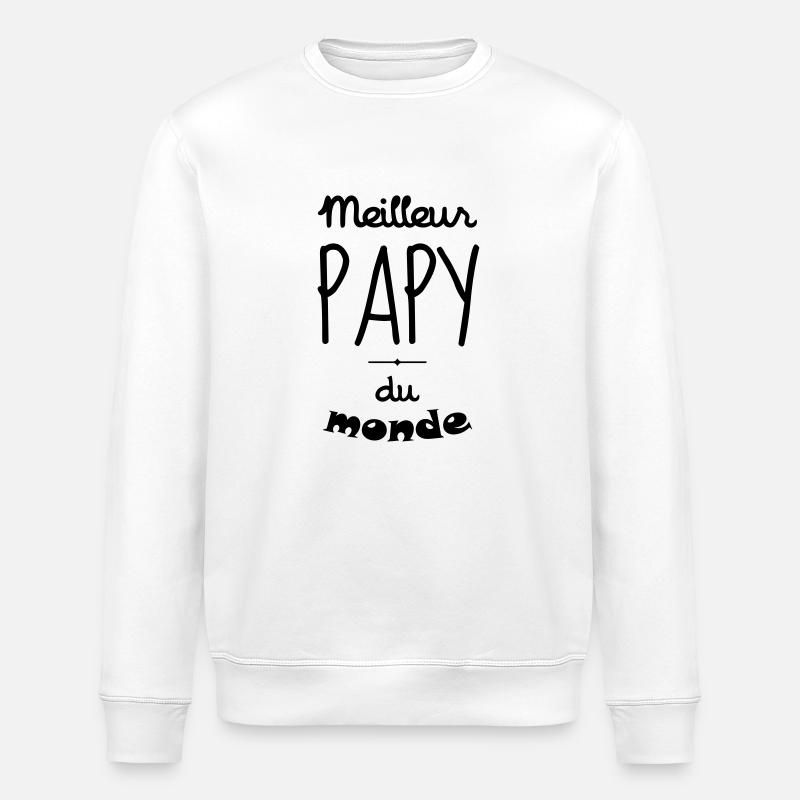 Papy Papi Grand-Père Retraite famille - Sweat bio ROLLER Stanley/Stella Unisexe - blanc