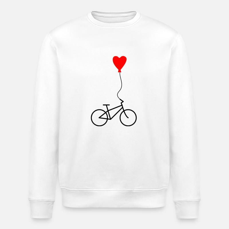 Vélo coeur - Sweat bio ROLLER Stanley/Stella Unisexe - blanc