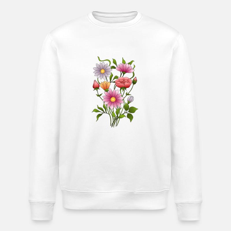 Fleur - Sweat bio ROLLER Stanley/Stella Unisexe - blanc