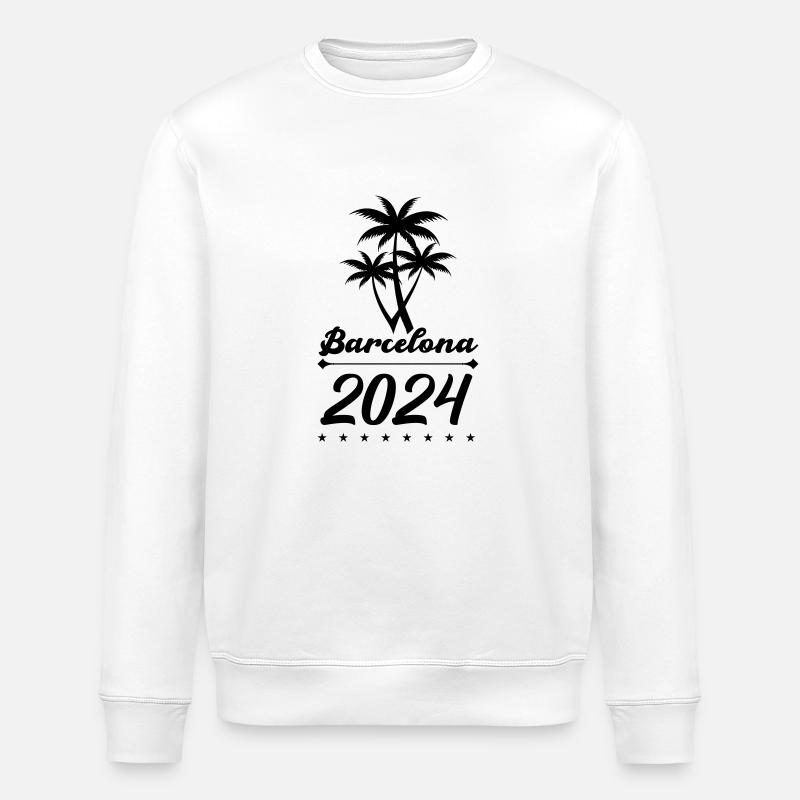 barcelona 2024 - Stanley/Stella Unisex Bio-Sweatshirt ROLLER - Weiß