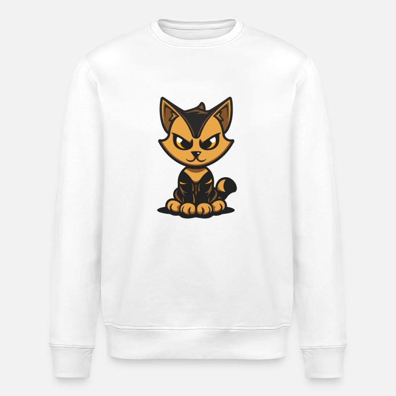 katze - Stanley/Stella Unisex Bio-Sweatshirt ROLLER - Weiß