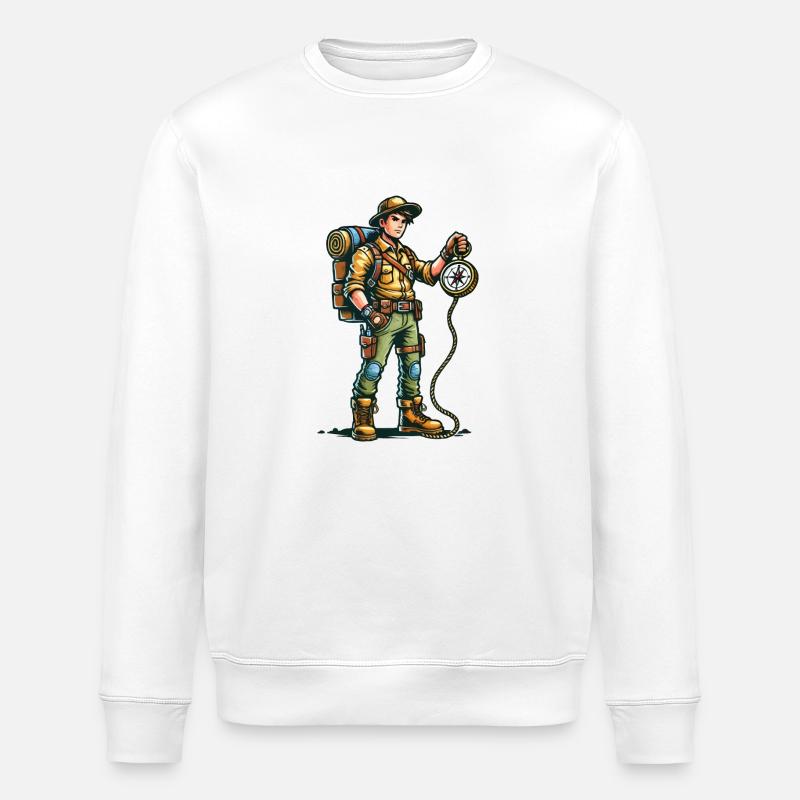 Pfadfinder Abenteuer - Stanley/Stella Unisex Bio-Sweatshirt ROLLER - Weiß