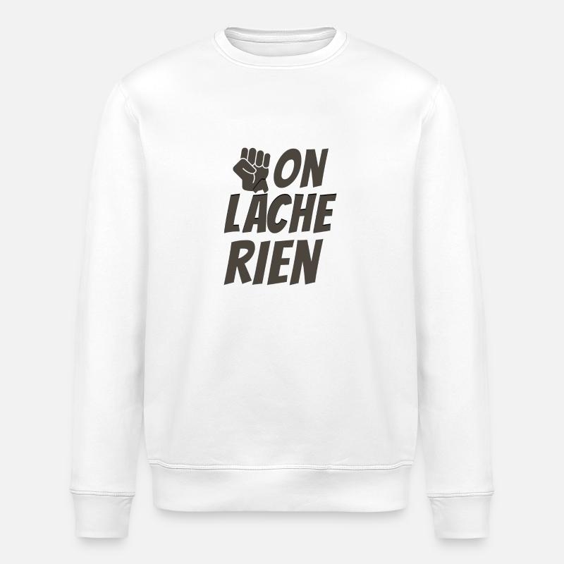 on lâche rien - Sweat bio ROLLER Stanley/Stella Unisexe - blanc