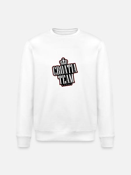 Croatia Team - Stanley/Stella ROLLER Unisex Organic Sweatshirt - white