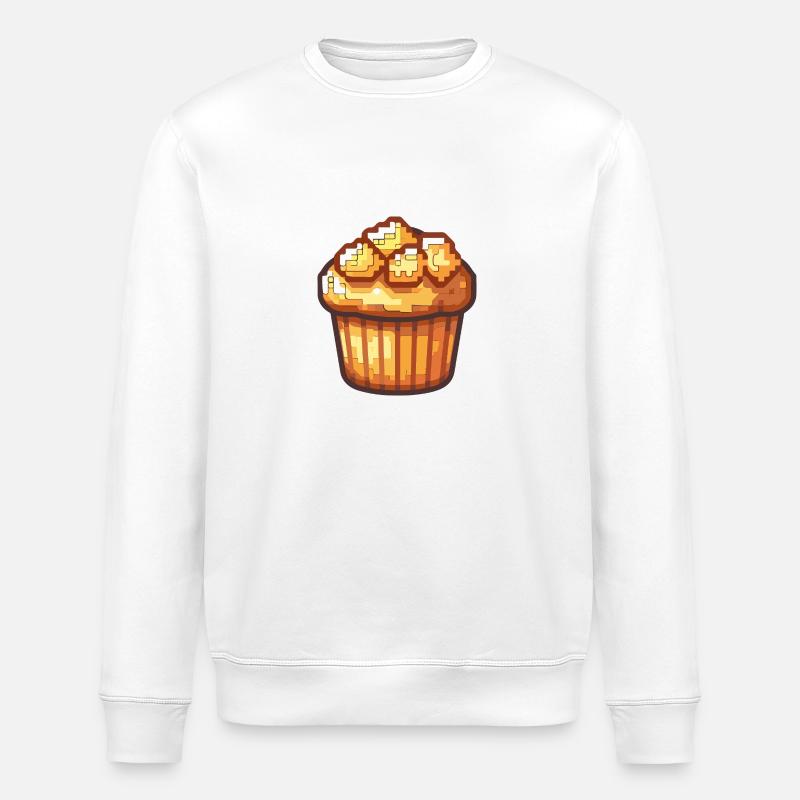 Cupkake Pixel Symbole Gâteau - Sweat bio ROLLER Stanley/Stella Unisexe - blanc