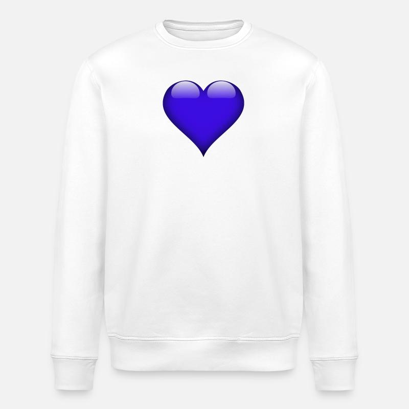 Glänzendes Blauherz - Stanley/Stella Unisex Bio-Sweatshirt ROLLER - Weiß