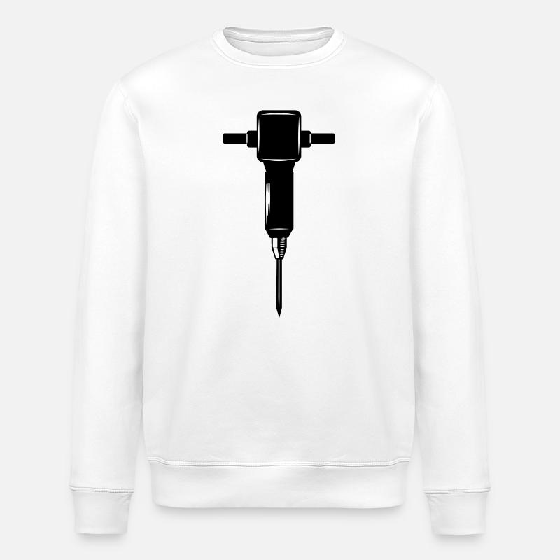 Krikhamer oder Presslufthammer - Stanley/Stella Unisex Bio-Sweatshirt ROLLER - Weiß