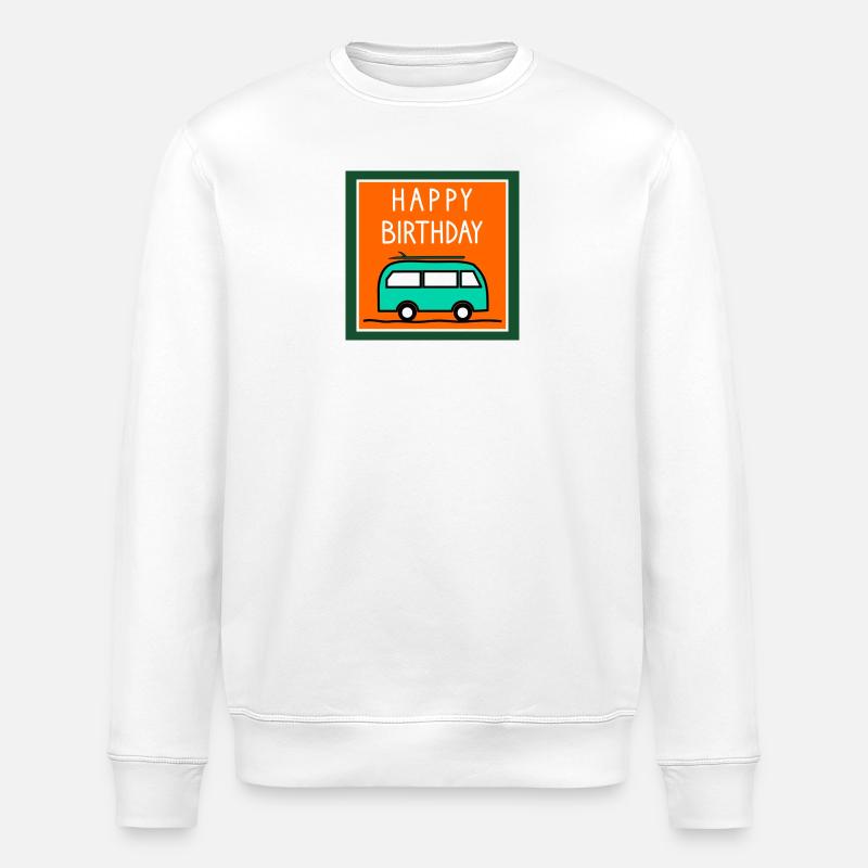 HAPPY BIRTHDAY. JOYEUX ANNIVERSAIRE. ANNIVERSAIRE. - Sweat bio ROLLER Stanley/Stella Unisexe - blanc