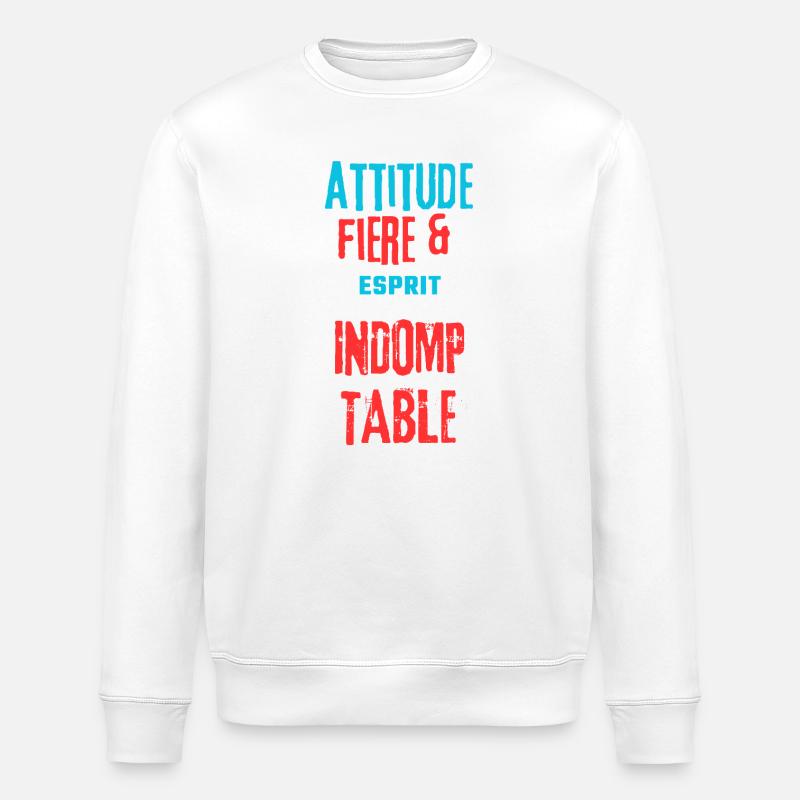 Fière et indomptable - Sweat bio ROLLER Stanley/Stella Unisexe - blanc