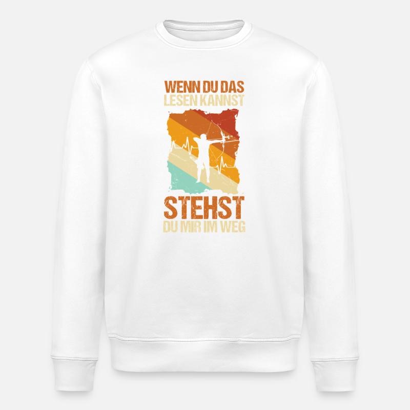 Bogenschütze Bogensport Bogenschießen - Stanley/Stella Unisex Bio-Sweatshirt ROLLER - Weiß