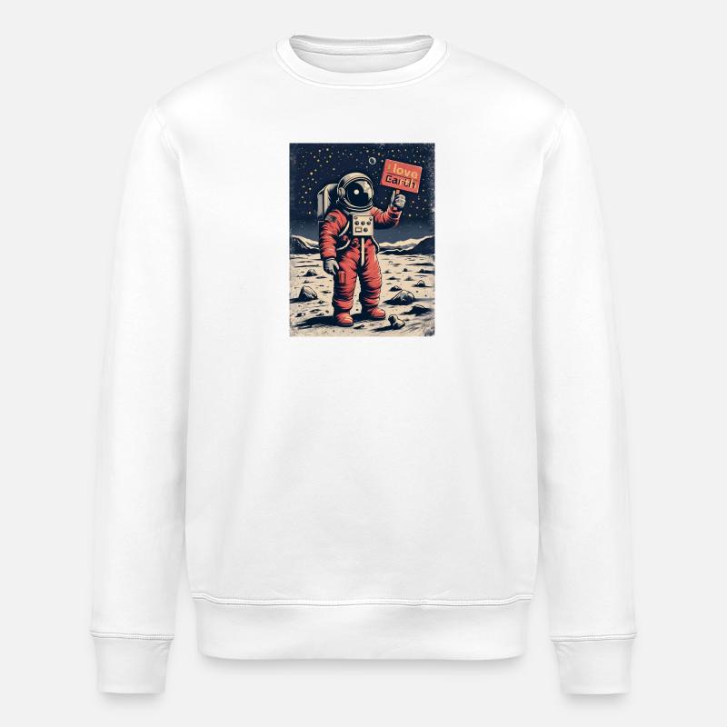 Astronaute avec message - Sweat bio ROLLER Stanley/Stella Unisexe - blanc