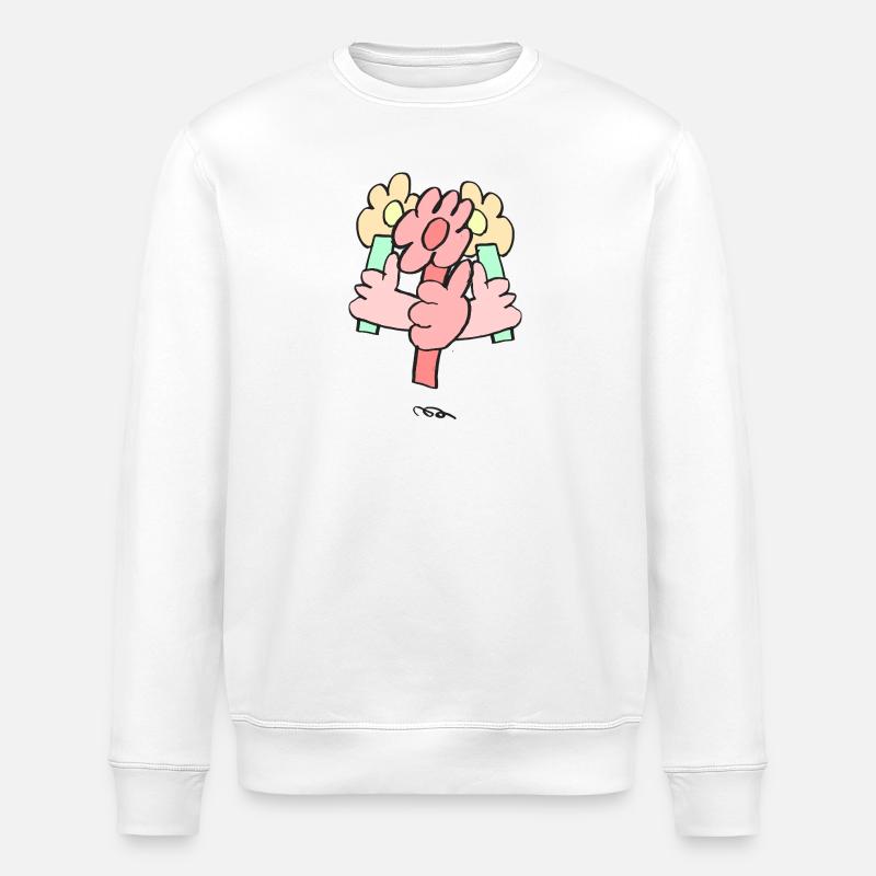 Fleur - Sweat bio ROLLER Stanley/Stella Unisexe - blanc