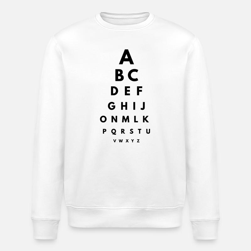 Sehtest - Stanley/Stella Unisex Bio-Sweatshirt ROLLER - Weiß