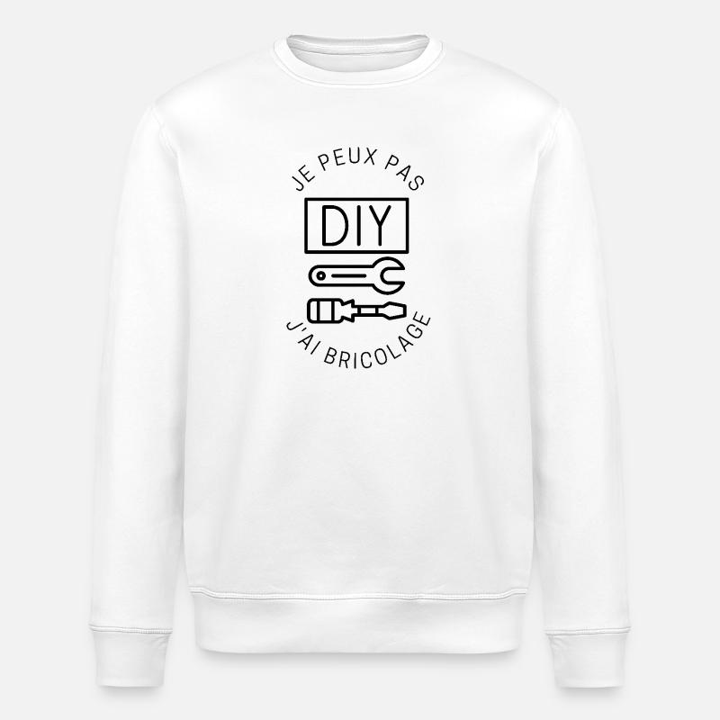 Ich kann nicht DIY - Stanley/Stella Unisex Bio-Sweatshirt ROLLER - Weiß