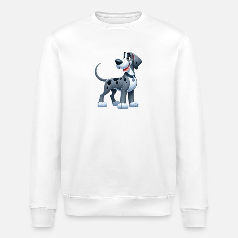 Deutsche Dogge 2 - Stanley/Stella Unisex Bio-Sweatshirt ROLLER - Weiß