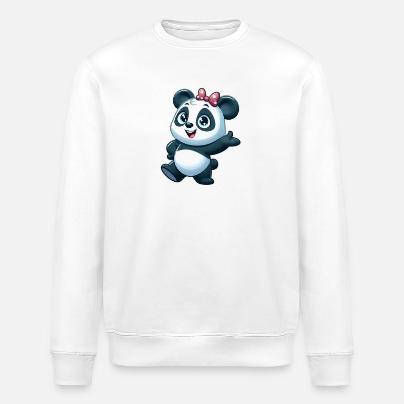 panda 5 - Sweat bio ROLLER Stanley/Stella Unisexe - blanc
