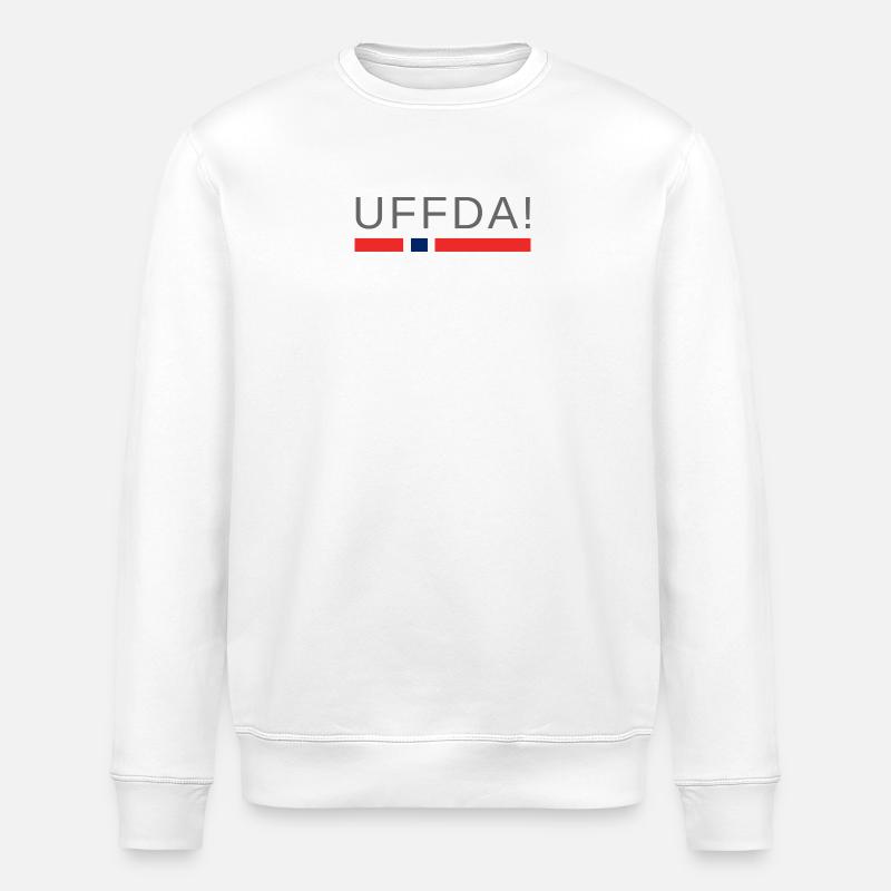 Uffda Norwegen - Stanley/Stella Unisex Bio-Sweatshirt ROLLER - Weiß