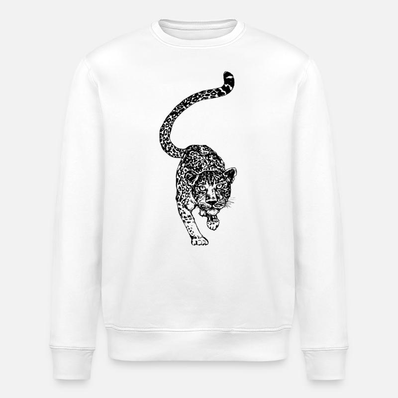 Leopard - Stanley/Stella Unisex Bio-Sweatshirt ROLLER - Weiß