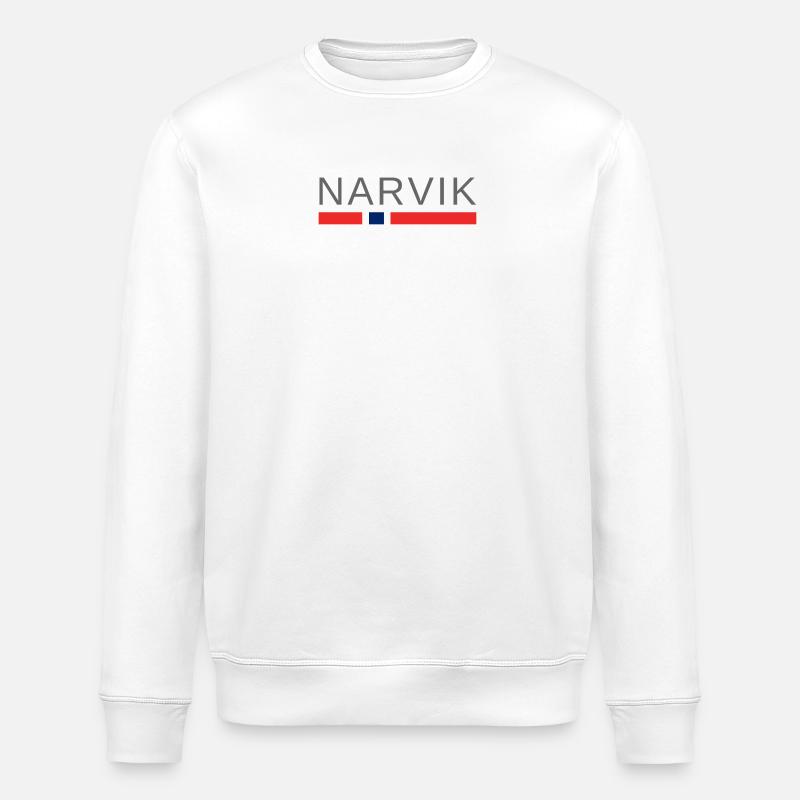 Narvik Norway - Stanley/Stella ROLLER Unisex Organic Sweatshirt - white