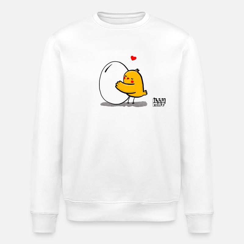 Sibling Egg - Stanley/Stella ROLLER Unisex Organic Sweatshirt - white