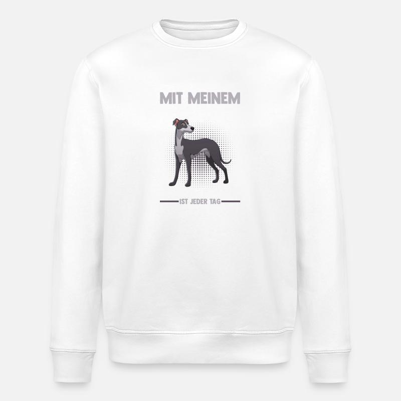 Hund Whippet - Stanley/Stella Unisex Bio-Sweatshirt ROLLER - Weiß
