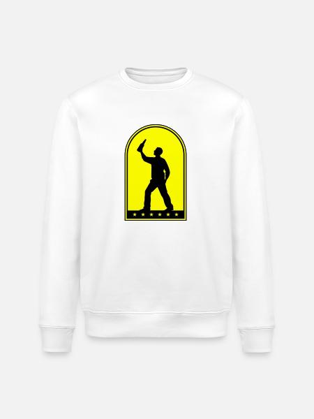 Drinking Bottle of Beer - Stanley/Stella ROLLER Unisex Organic Sweatshirt - white