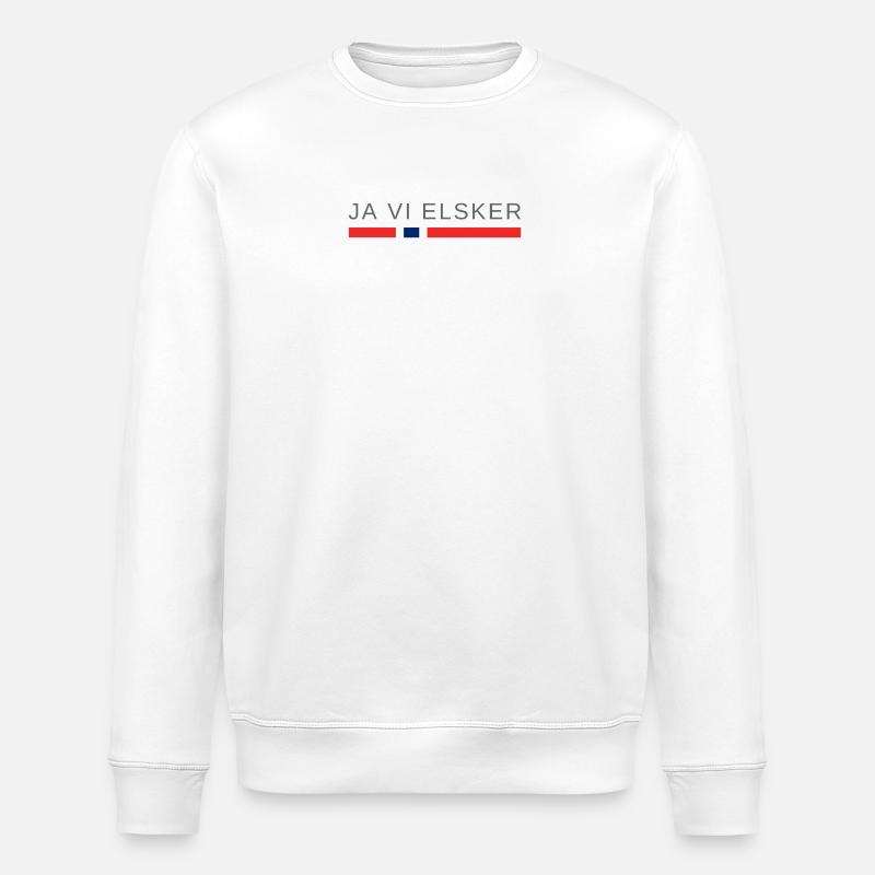 , nous aimons la Norvège - Sweat bio ROLLER Stanley/Stella Unisexe - blanc