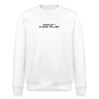 Wo bin ich - Stanley/Stella Unisex Bio-Sweatshirt ROLLER - Weiß - Vorne - Nik (191cm)