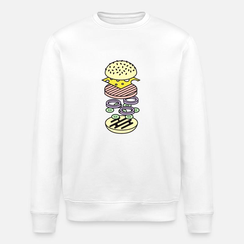 Burger - Sweat bio ROLLER Stanley/Stella Unisexe - blanc