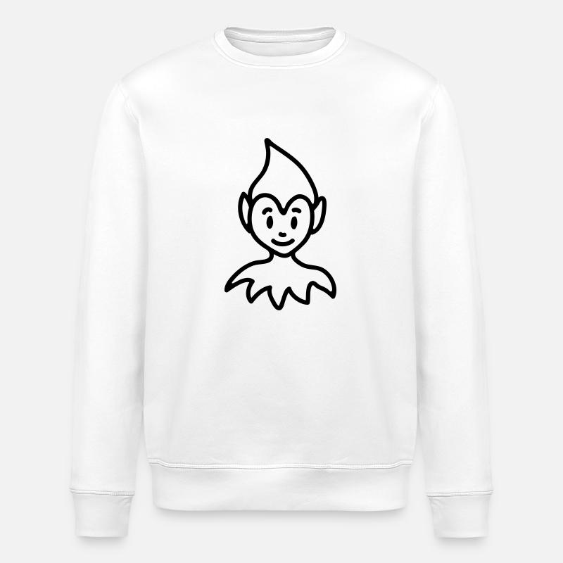 kleiner Elf - line - Stanley/Stella Unisex Bio-Sweatshirt ROLLER - Weiß