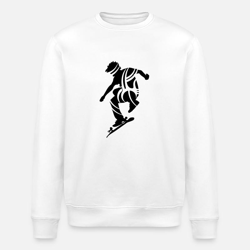 Skateboarder - Sweat bio ROLLER Stanley/Stella Unisexe - blanc