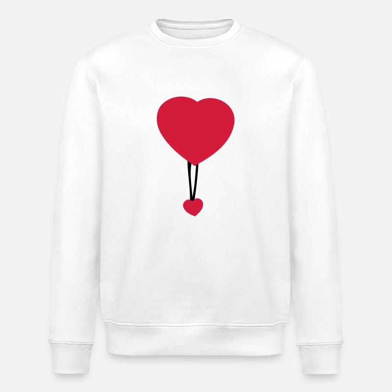 herz und herz (2c) - Stanley/Stella Unisex Bio-Sweatshirt ROLLER - Weiß