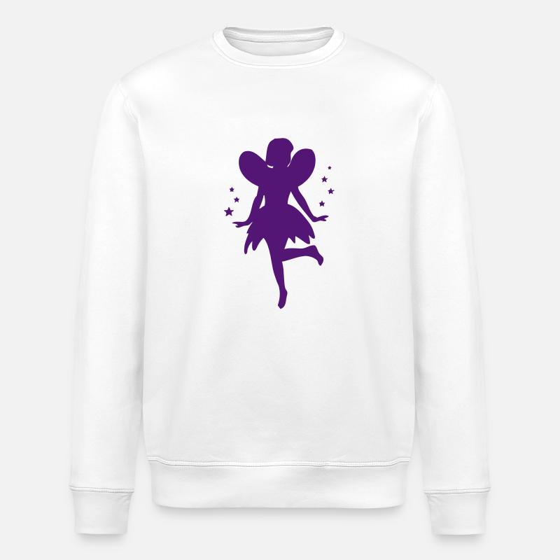 Tanzende Fee / Elfe mit Sternchen - Stanley/Stella Unisex Bio-Sweatshirt ROLLER - Weiß