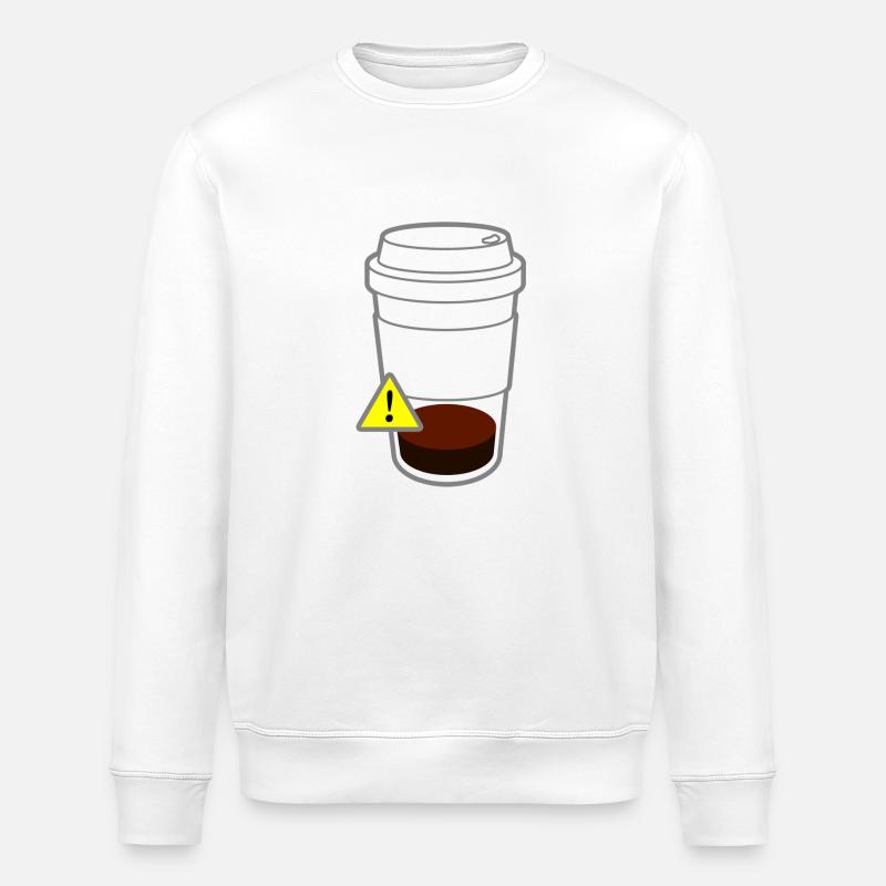 Warning Coffee - Stanley/Stella Unisex Bio-Sweatshirt ROLLER - Weiß