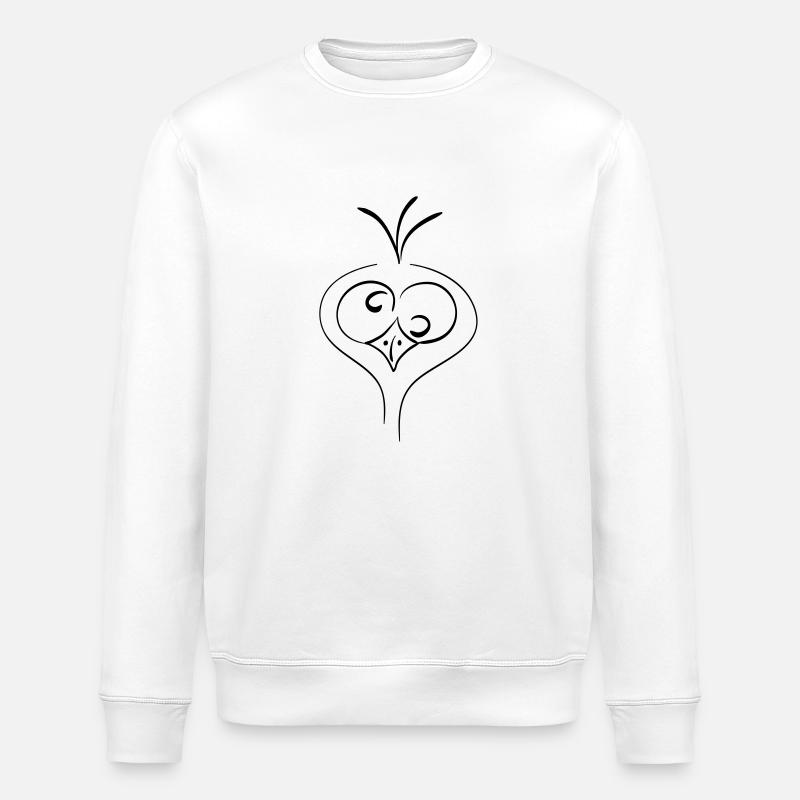 funny bird - Stanley/Stella ROLLER Unisex Organic Sweatshirt - white
