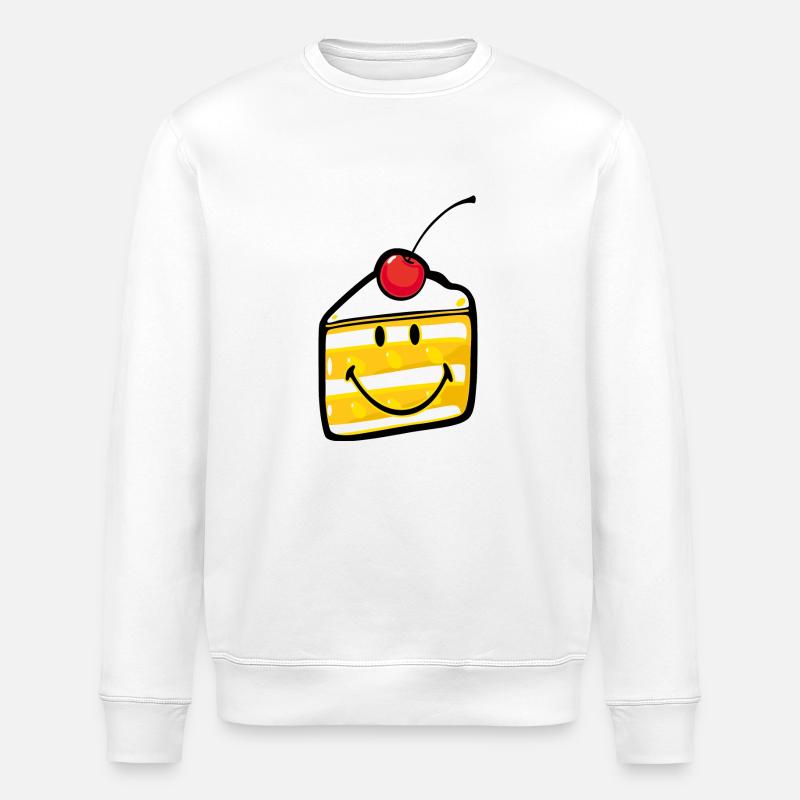 Smiley Cake - Stanley/Stella Unisex Bio-Sweatshirt ROLLER - Weiß