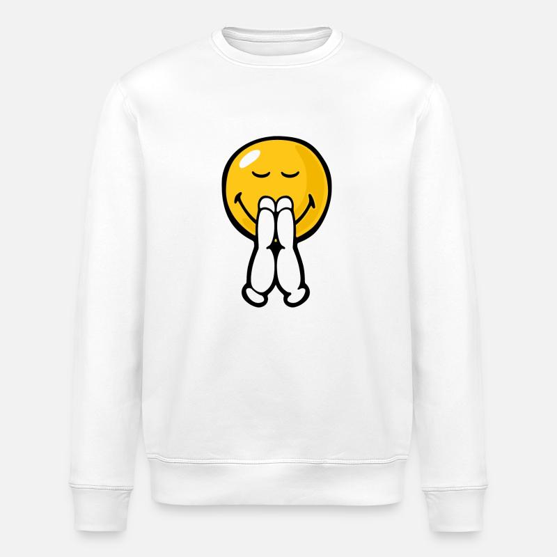 Smiley Pray - Stanley/Stella Unisex Bio-Sweatshirt ROLLER - Weiß