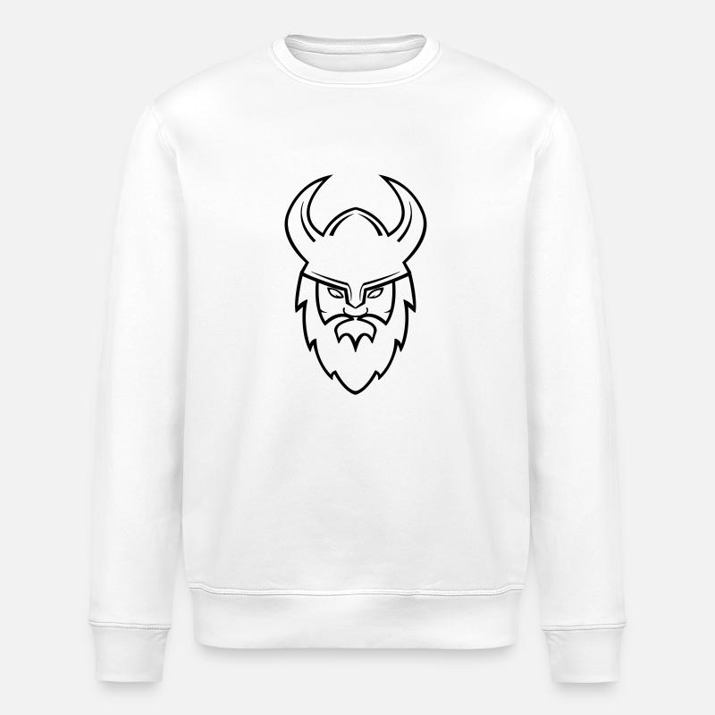 wikinger_001 - Stanley/Stella Unisex Bio-Sweatshirt ROLLER - Weiß