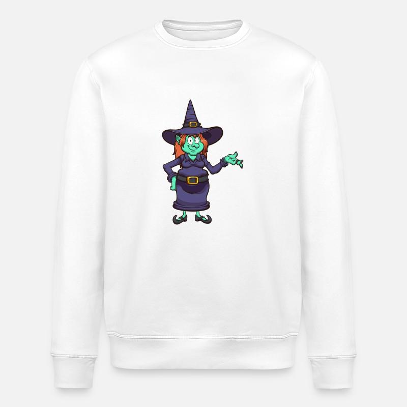 Niedliche Hexe - Stanley/Stella Unisex Bio-Sweatshirt ROLLER - Weiß