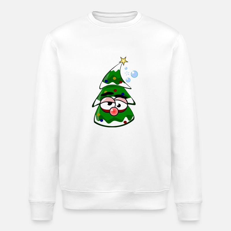 Arbre de Noël ivre - Sweat bio ROLLER Stanley/Stella Unisexe - blanc