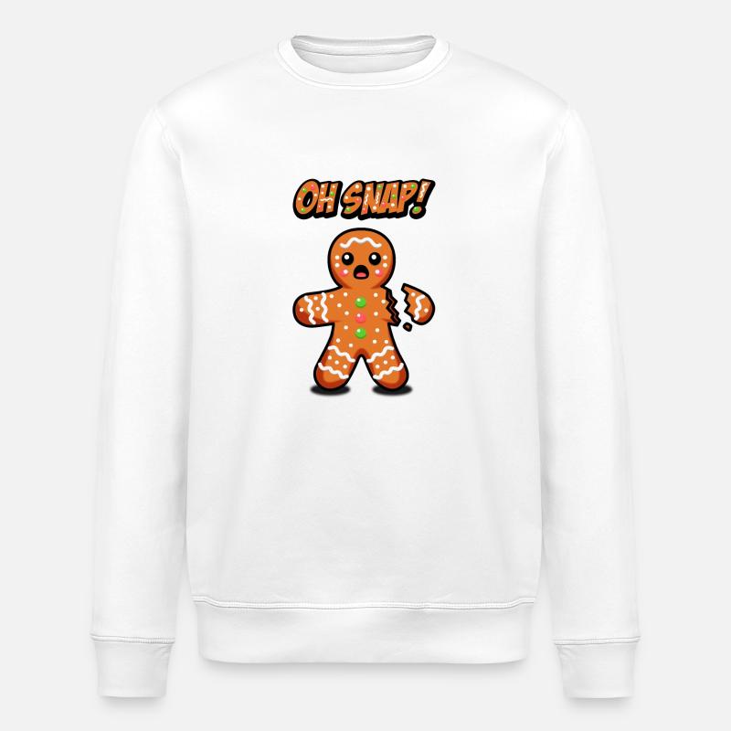 Oh schnipp! Lebkuchenmann - Stanley/Stella Unisex Bio-Sweatshirt ROLLER - Weiß