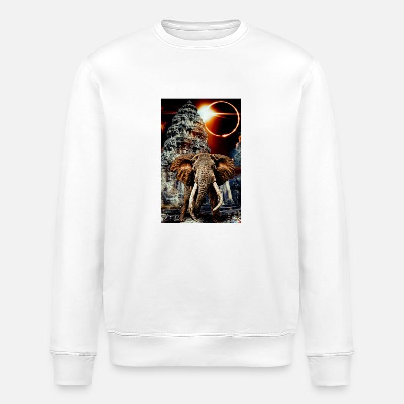 elephant final - Sweat bio ROLLER Stanley/Stella Unisexe - blanc