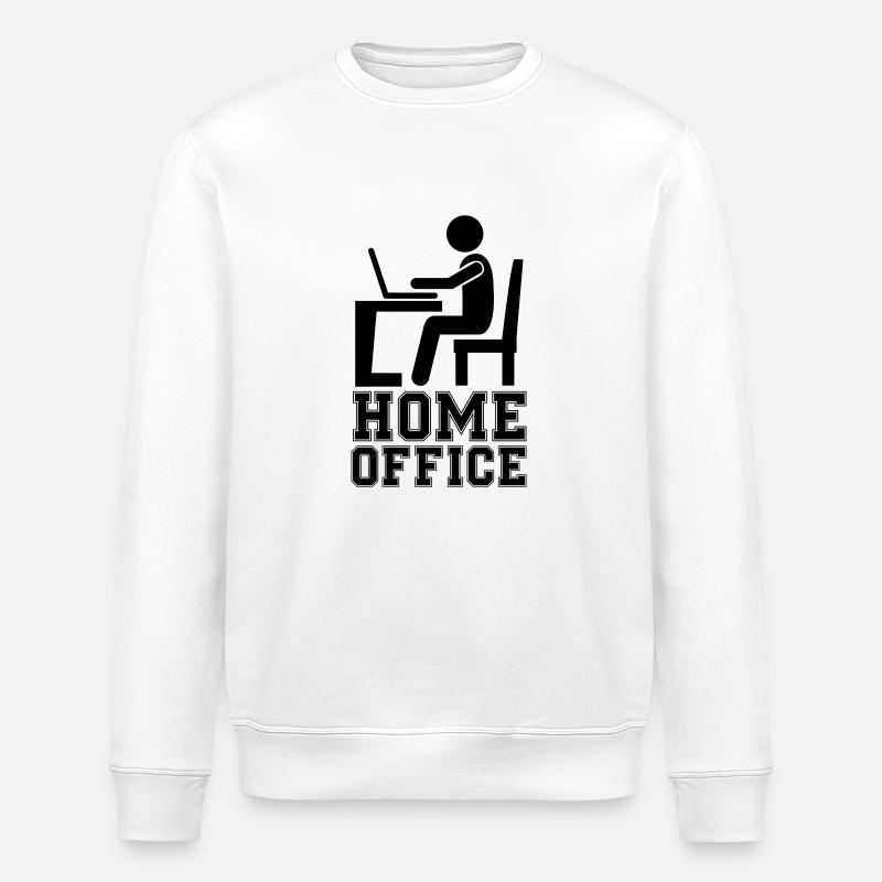 computer work home office - Stanley/Stella ROLLER Unisex Organic Sweatshirt - white
