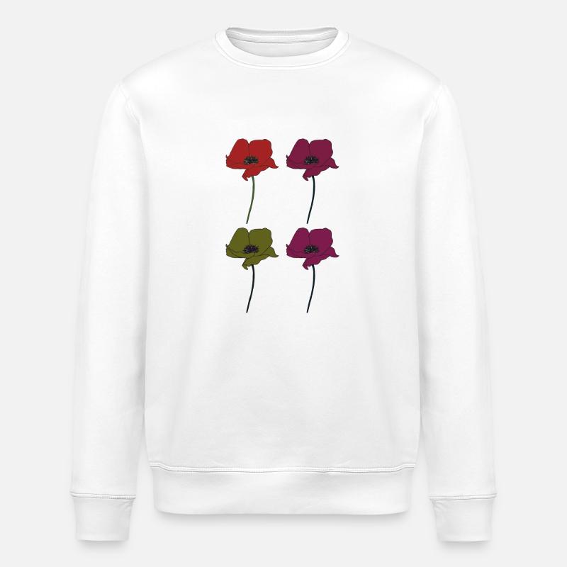 poppy 4fach - Stanley/Stella Unisex Bio-Sweatshirt ROLLER - Weiß