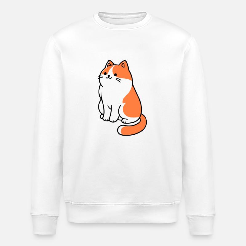 Chat - Sweat bio ROLLER Stanley/Stella Unisexe - blanc