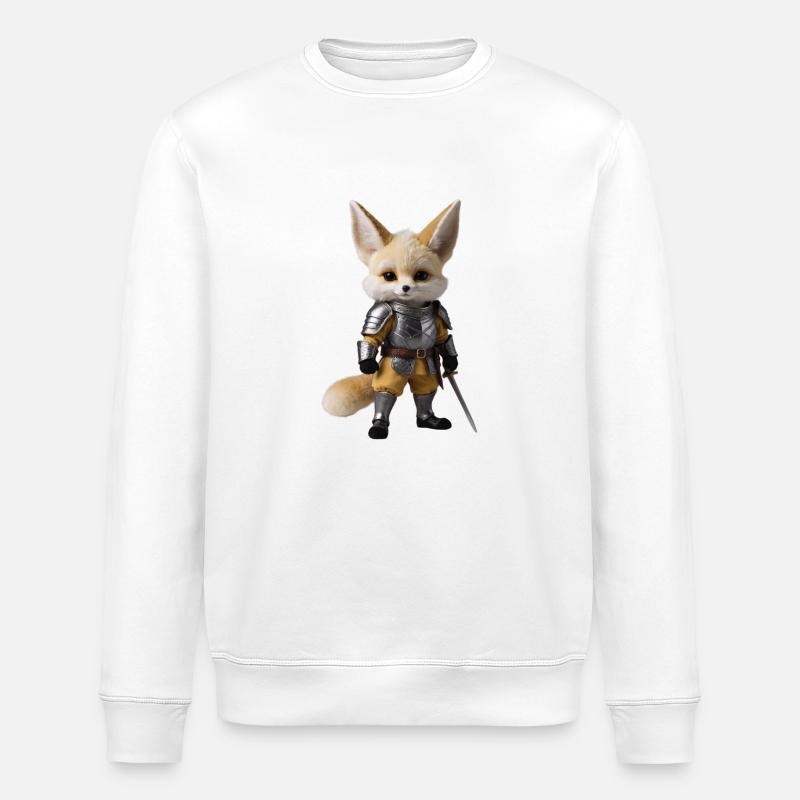 Fennec Knight Sword 3 - Stanley/Stella ROLLER Unisex Organic Sweatshirt - white