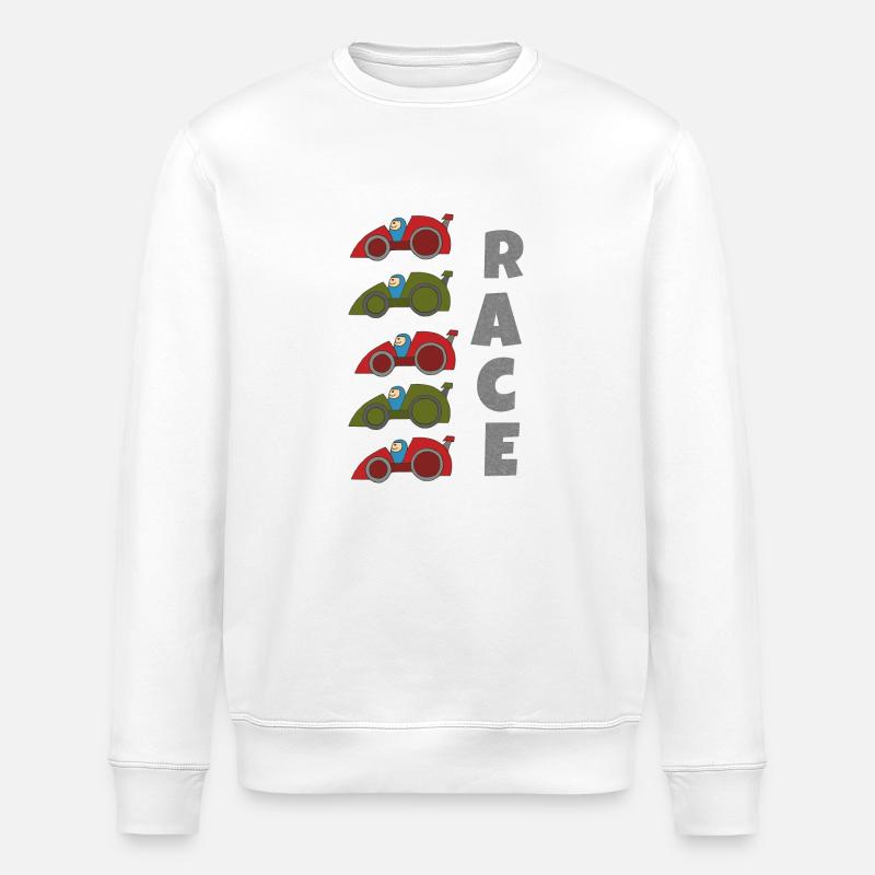 Course de voitures - Sweat bio ROLLER Stanley/Stella Unisexe - blanc